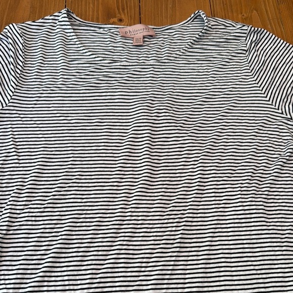 Philosophy Striped Black and White Women's Top xl - Picture 2 of 8